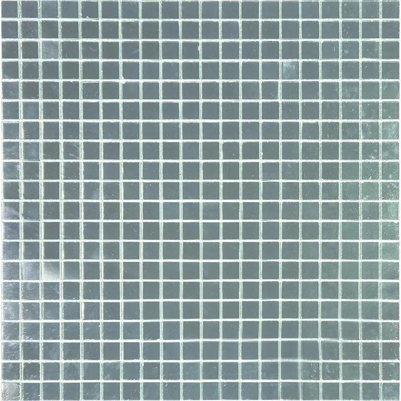 Silver 12x12 Glossy Uniform Square Glass Mosaic Tile (20 pack, 18.69 sq ft/case) by Apollo Tile