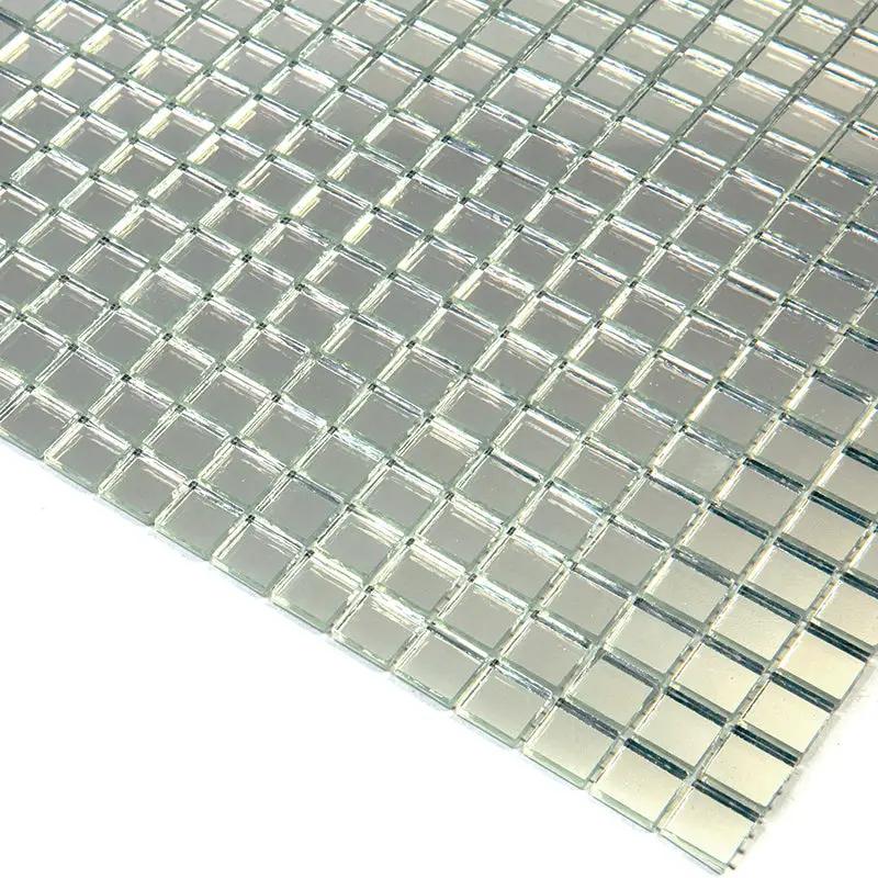 Silver 12x12 Glossy Uniform Square Glass Mosaic Tile (20 pack, 18.69 sq ft/case) by Apollo Tile