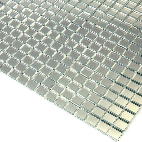 Silver 12x12 Glossy Uniform Square Glass Mosaic Tile (20 pack, 18.69 sq ft/case), photo 2 of 7