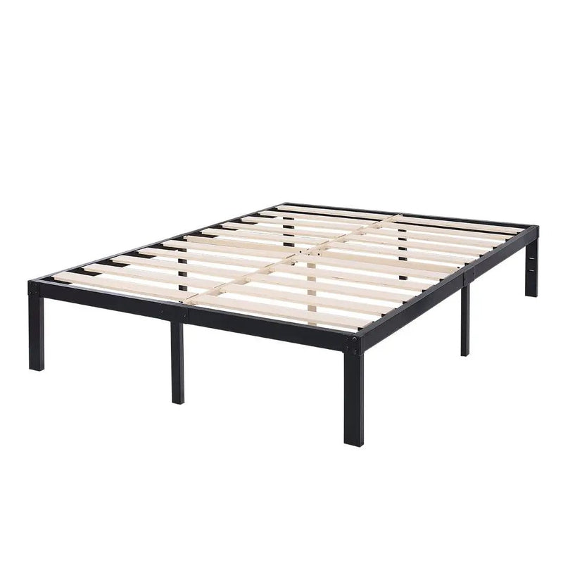 Full Heavy Duty Metal Platform Bed Frame with Wood Slats 3,500 lbs Weight Limit by HomePacific