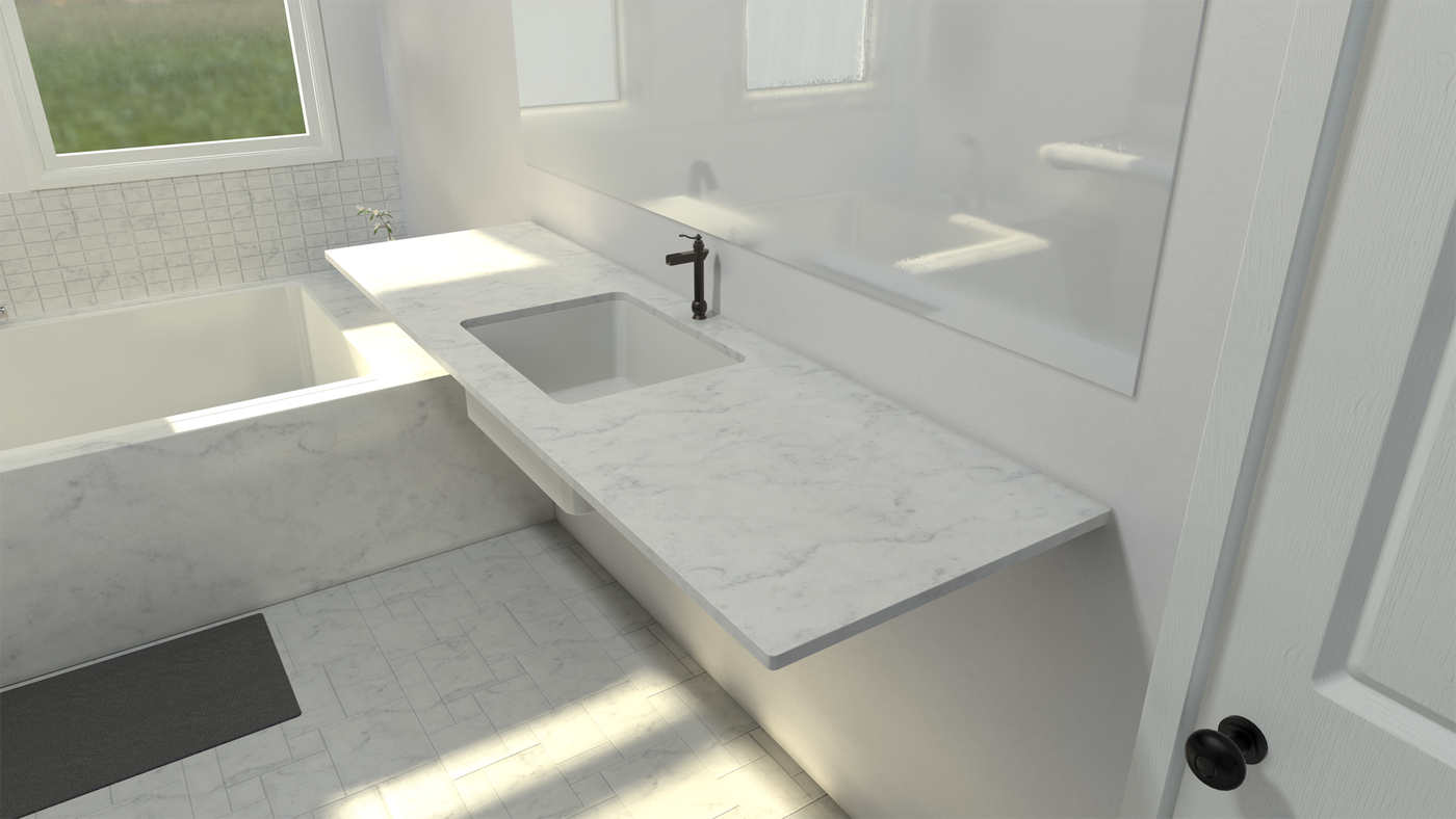 Industrial 1 inch Free Hanging Shelf Bracket® by The Original Granite Bracket