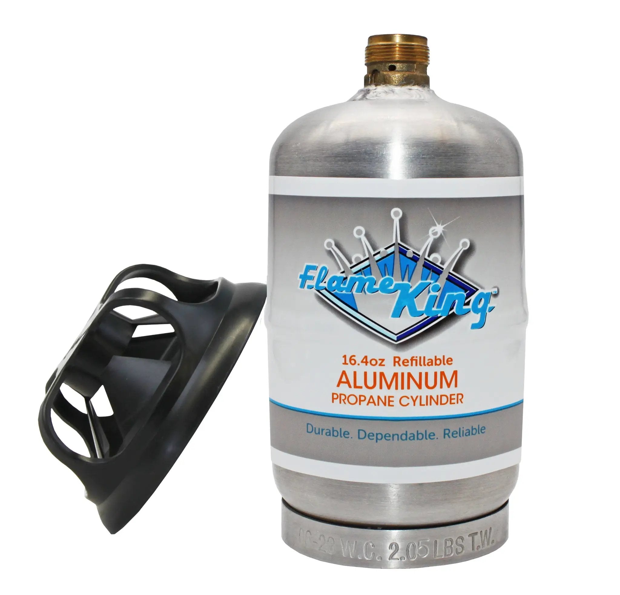 Flame King 1lb Aluminum Refillable Propane Tank LP Cylinder - 2 Pack Eco Friendly Sustainable Tank by Flame King Products