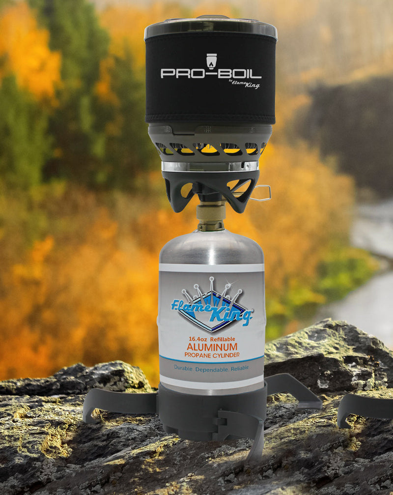 Flame King Eco Friendly Sustainable 1lb Aluminum Refillable Propane Tank LP Cylinder by Flame King Products