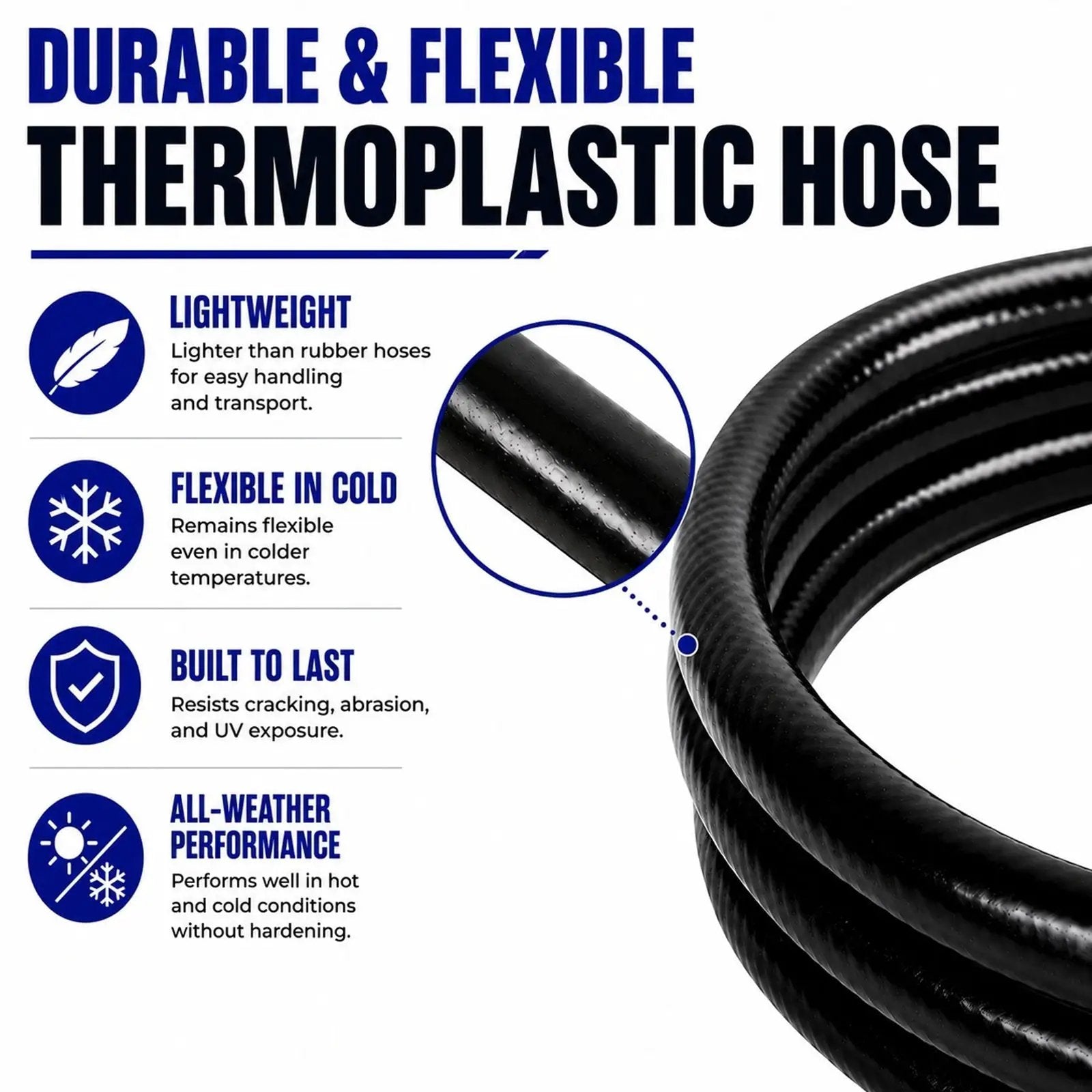 Flame King 12ft RV Quick Connect Hose Adapter for 17" or 22" Griddle by Flame King Products