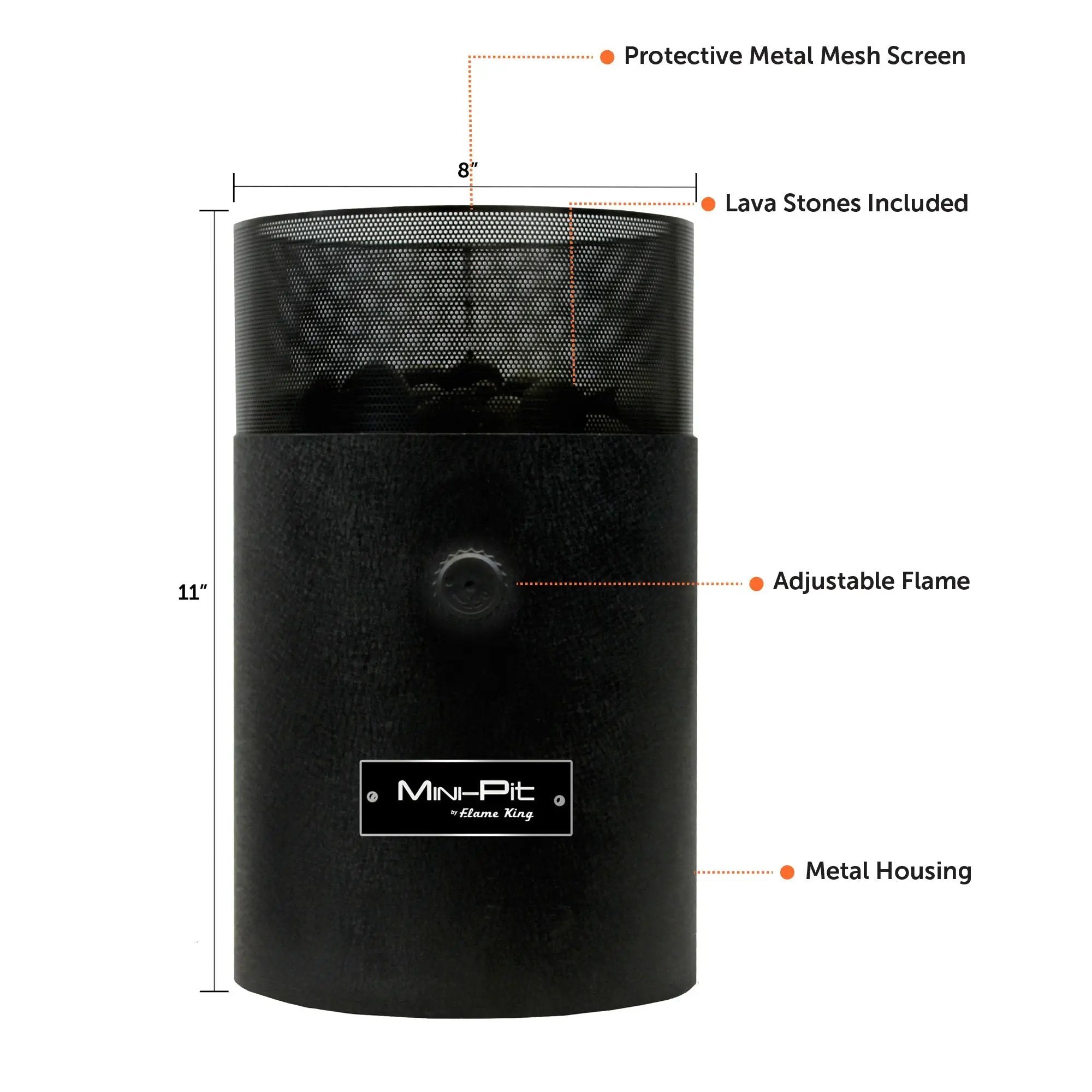 Flame King Smokeless Portable Mini Tabletop Fire Pit Dual Fuel Propane and Butane by Flame King Products