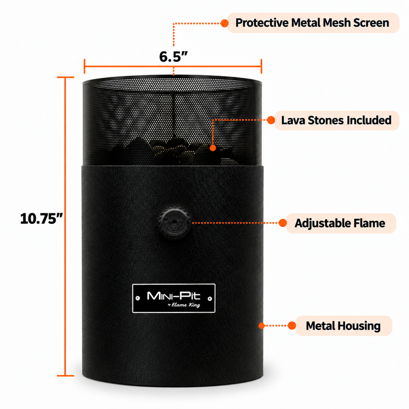 Flame King Smokeless Portable Mini Tabletop Fire Pit Dual Fuel Propane and Butane, photo 7 of 10