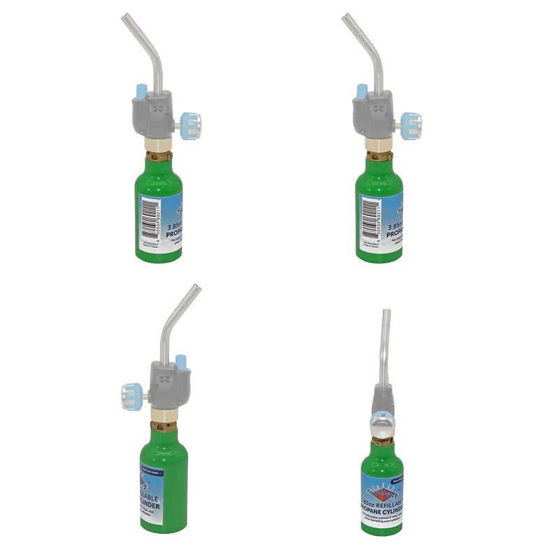 Flame King Eco Friendly 1/4 lb Refillable Mini Propane Tank Cylinder by Flame King Products