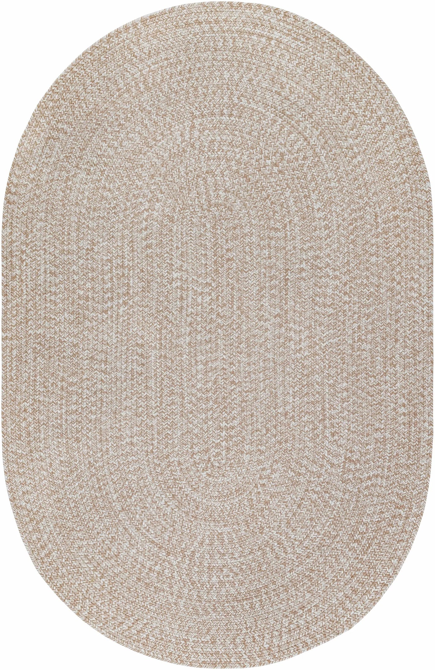 Cream Braided Faux Jute Outdoor Rug by Boutique Rugs