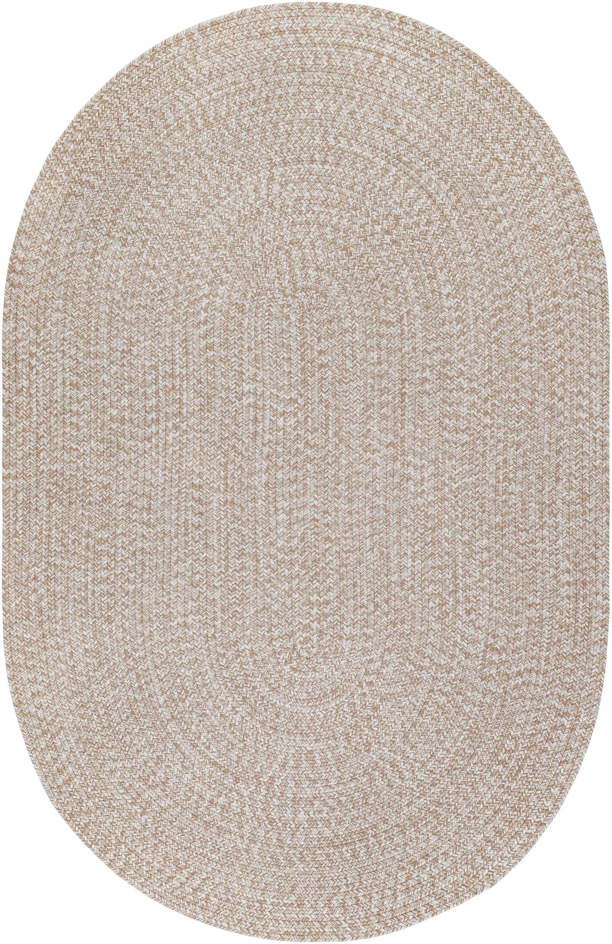 Cream Braided Faux Jute Outdoor Rug by Boutique Rugs