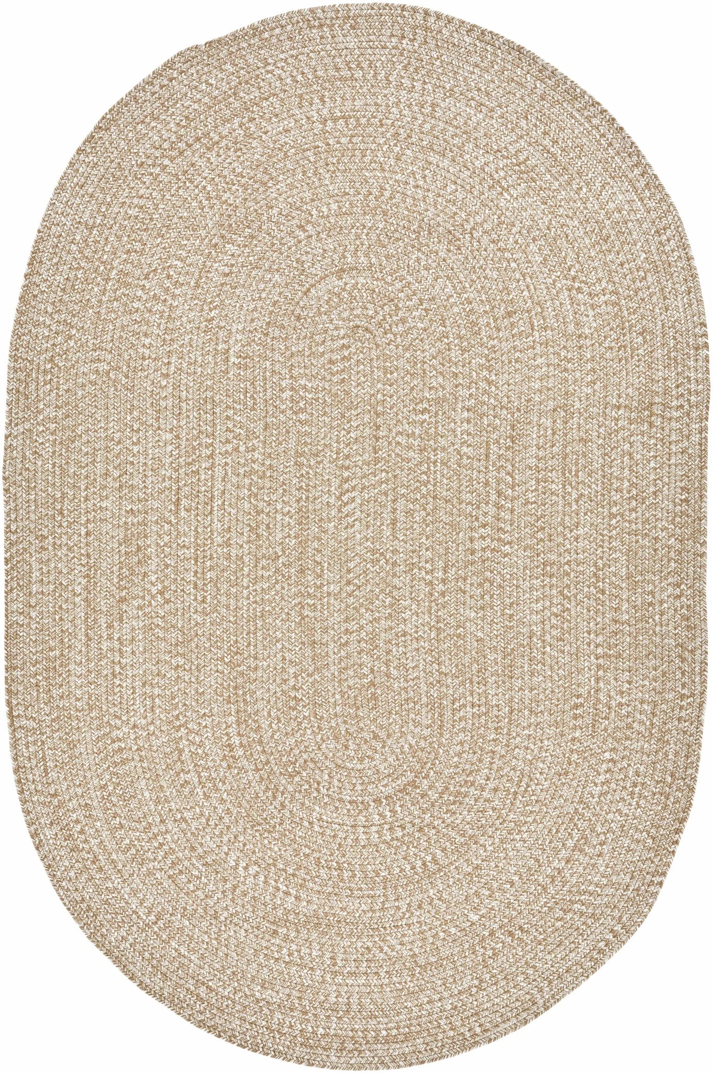 Cream Braided Faux Jute Outdoor Rug by Boutique Rugs