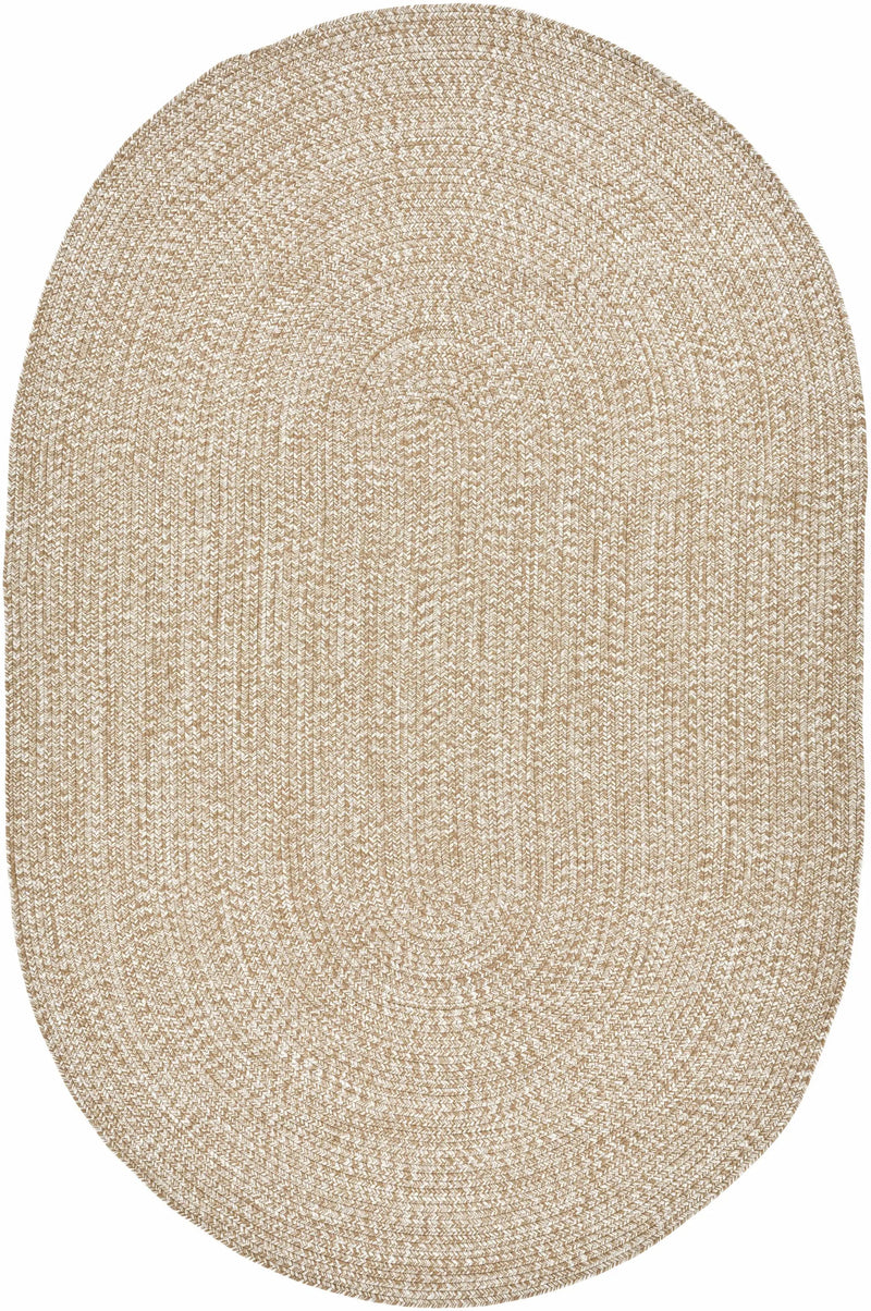 Cream Braided Faux Jute Outdoor Rug by Boutique Rugs