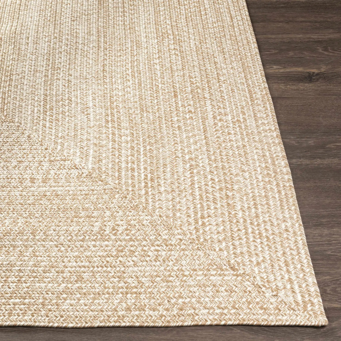 Cream Braided Faux Jute Outdoor Rug by Boutique Rugs