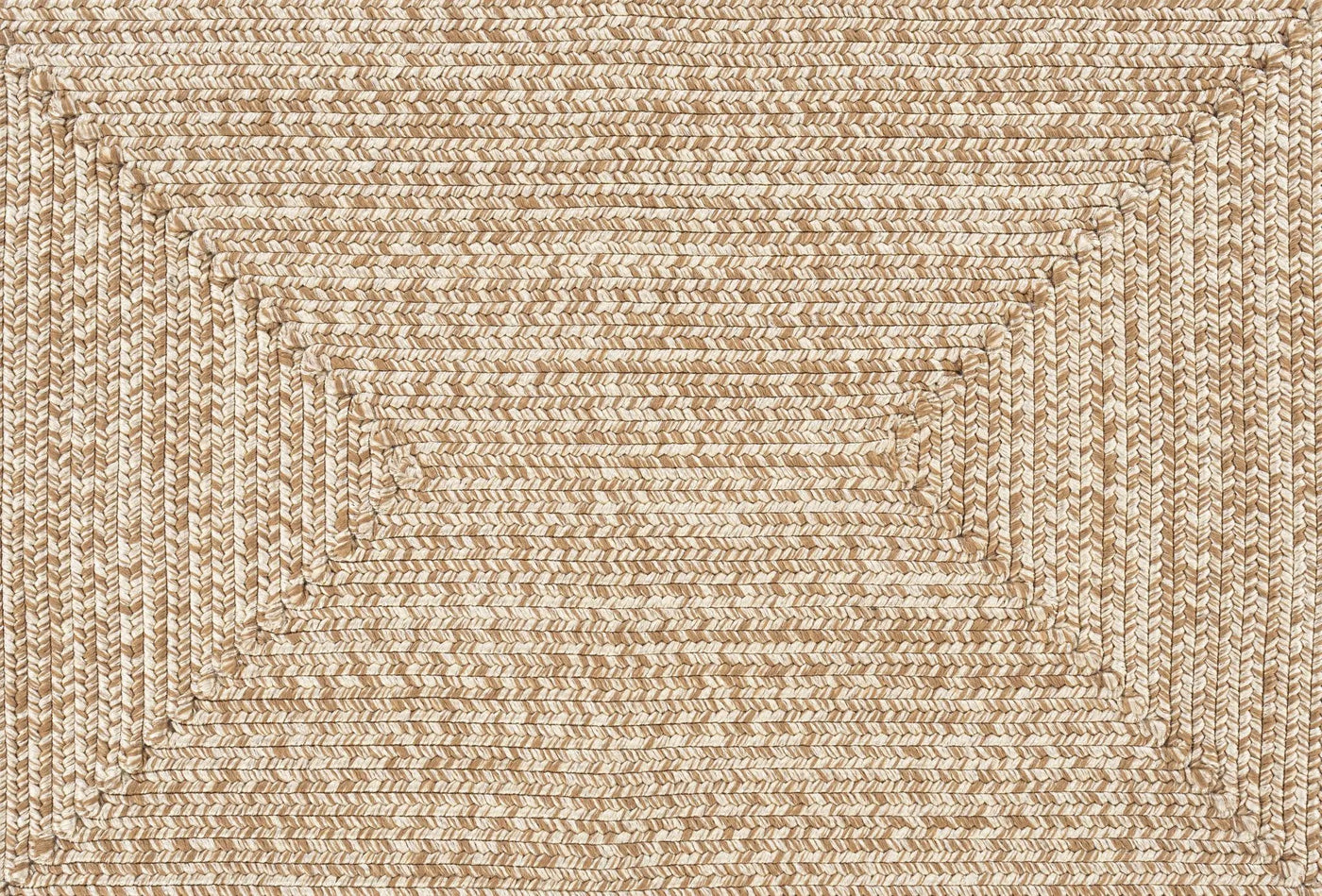 Cream Braided Faux Jute Outdoor Rug by Boutique Rugs