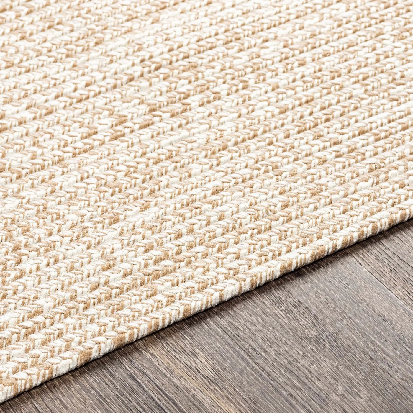 Cream Braided Faux Jute Outdoor Rug by Boutique Rugs