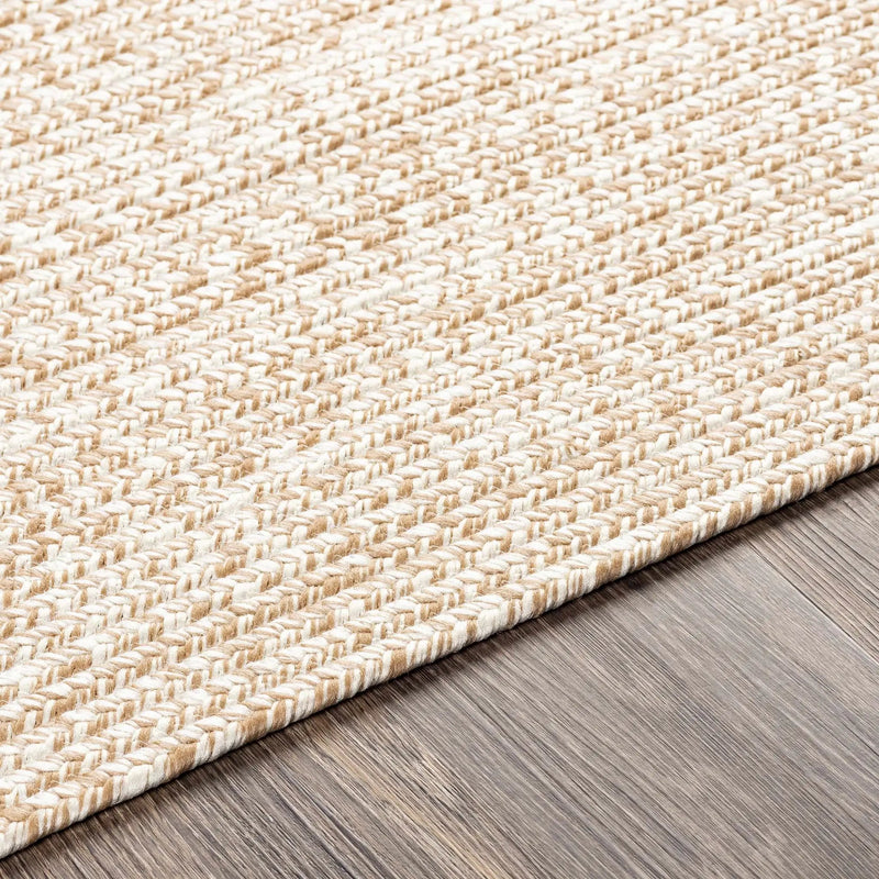 Cream Braided Faux Jute Outdoor Rug by Boutique Rugs