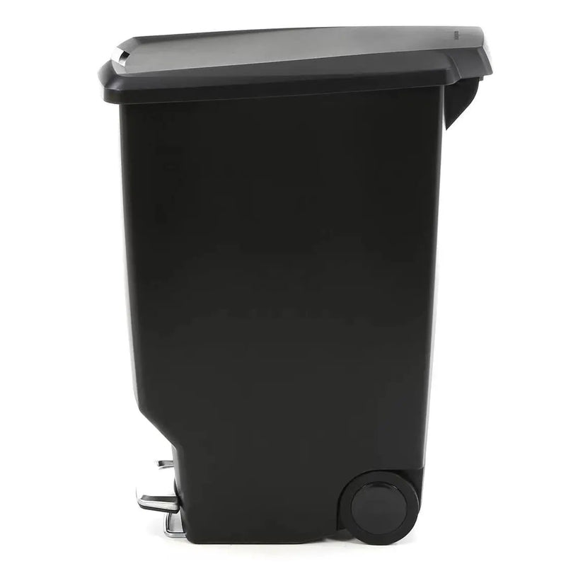 Black 10-Gallon Narrow Kitchen Trash Can with Easy Step-on Lid by HomePacific