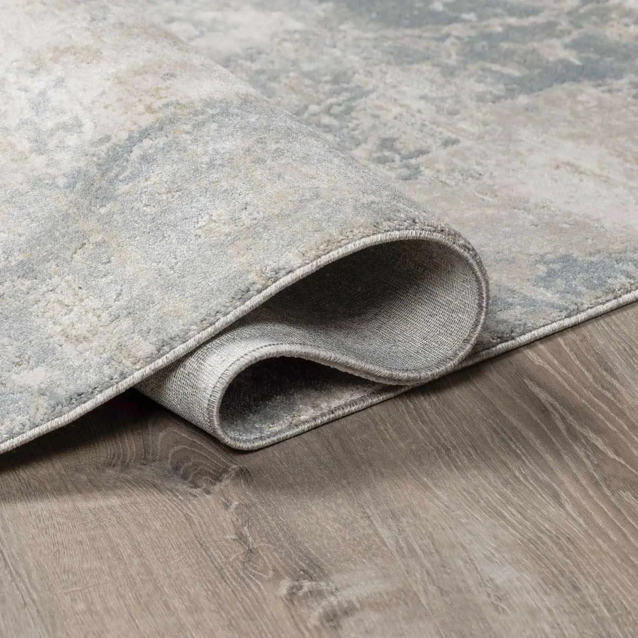 Fallin Gray Thick Luxe Abstract Striped Rug by Boutique Rugs