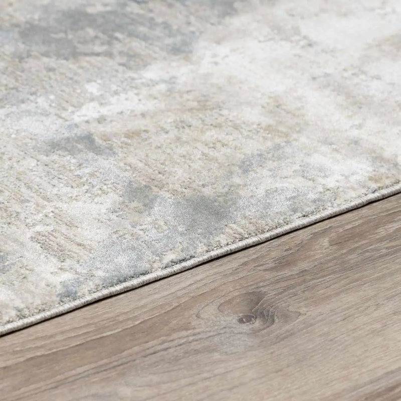 Fallin Gray Thick Luxe Abstract Striped Rug by Boutique Rugs