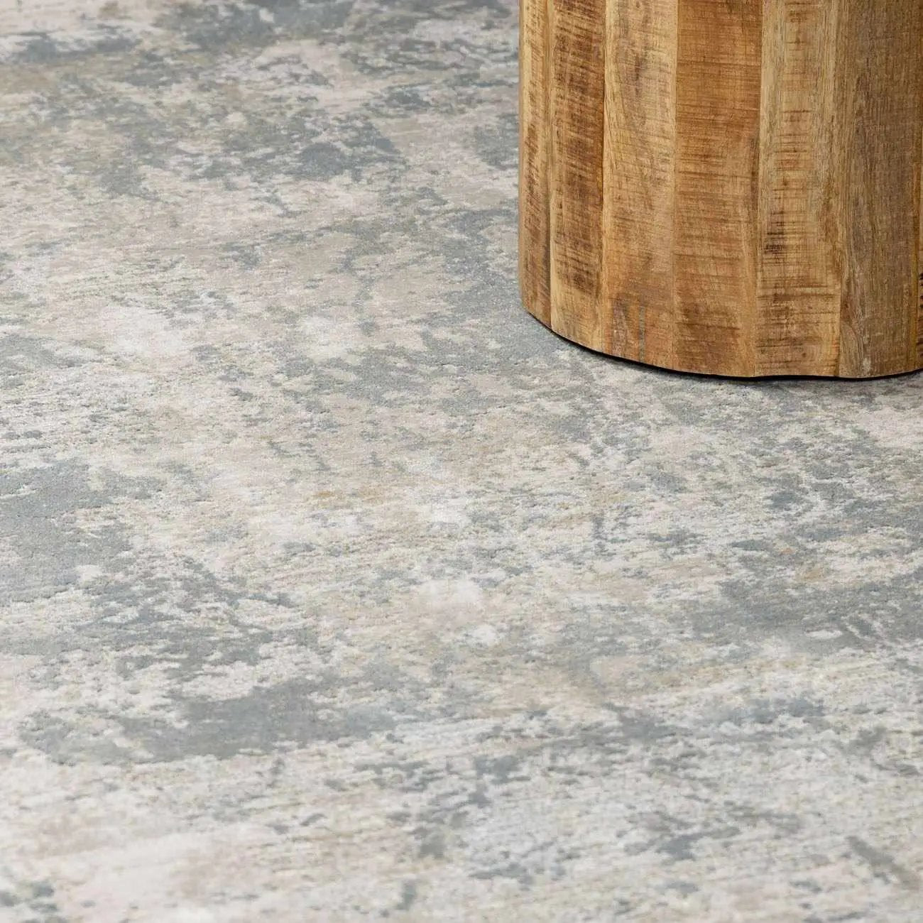 Fallin Gray Thick Luxe Abstract Striped Rug by Boutique Rugs