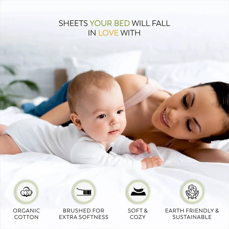 Full size Aqua Blue 100-Percent Certified Organic Cotton Sheet Set by HomePacific