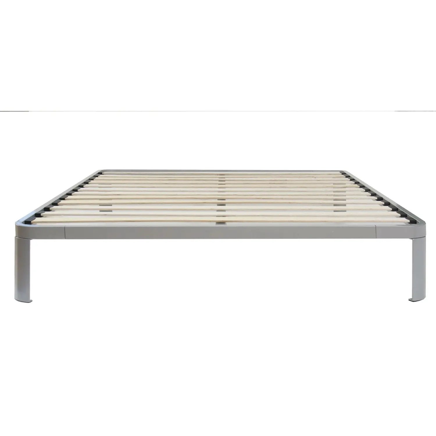 Full size Luna Metal Platform Bed Frame with Wooden Slats by HomePacific