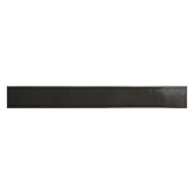 Jet Black 2x16 Glossy Ceramic Subway Tile (50 pack, 10.76 sq ft/case) by Apollo Tile
