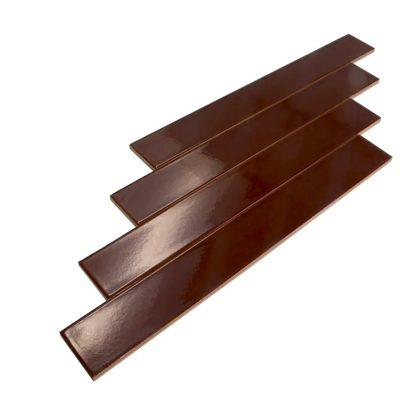 Caramel 2x16 Glossy Ceramic Subway Tile (50 pack, 10.76 sq ft/case) by Apollo Tile