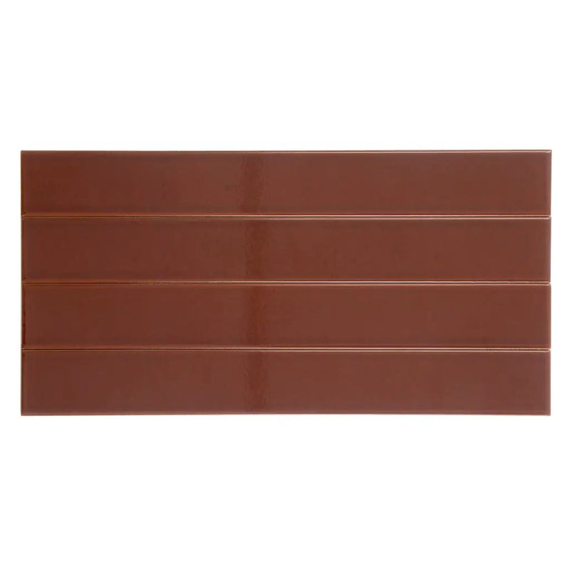 Caramel 2x16 Glossy Ceramic Subway Tile (50 pack, 10.76 sq ft/case) by Apollo Tile