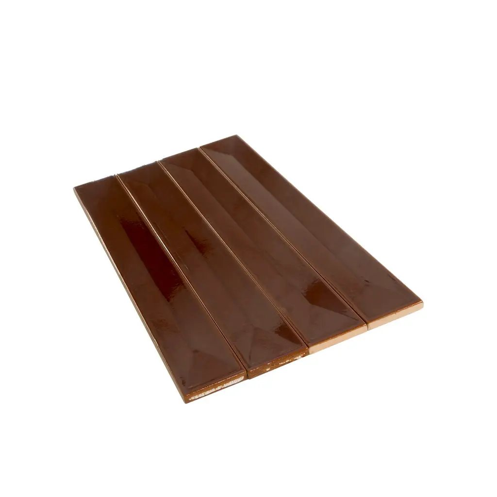 Caramel 2x16 Glossy Ceramic Deco Subway Tile (50 pack,10.76 sq ft/case) by Apollo Tile