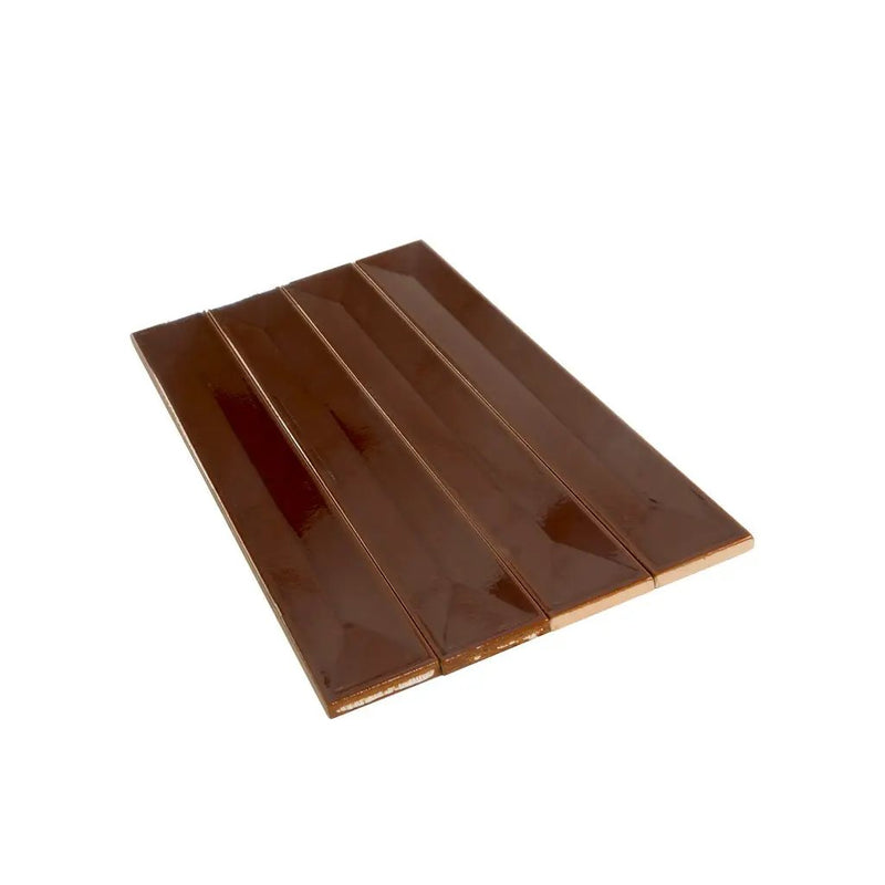 Caramel 2x16 Glossy Ceramic Deco Subway Tile (50 pack,10.76 sq ft/case) by Apollo Tile