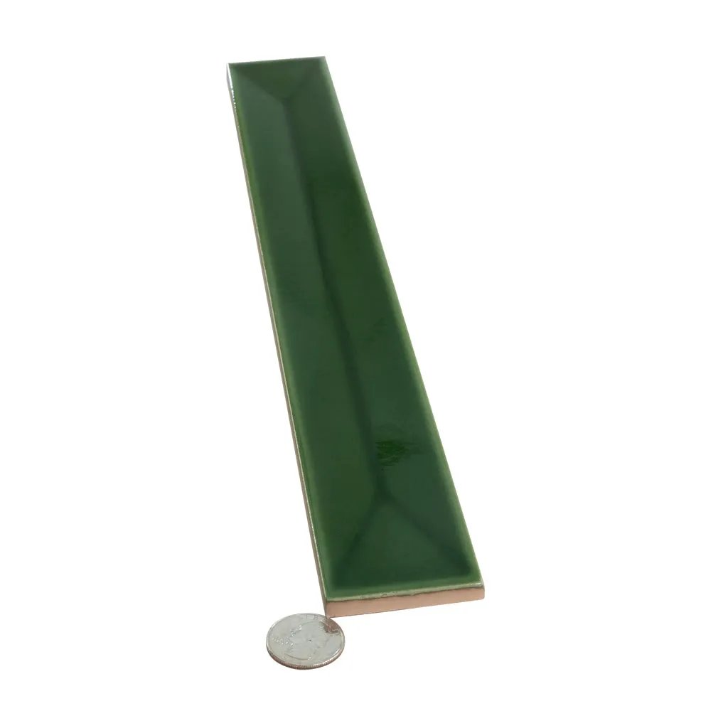 Forest Green 2x16 Glossy Ceramic Deco Subway Tile (50 pack,10.76 sq ft/case) by Apollo Tile