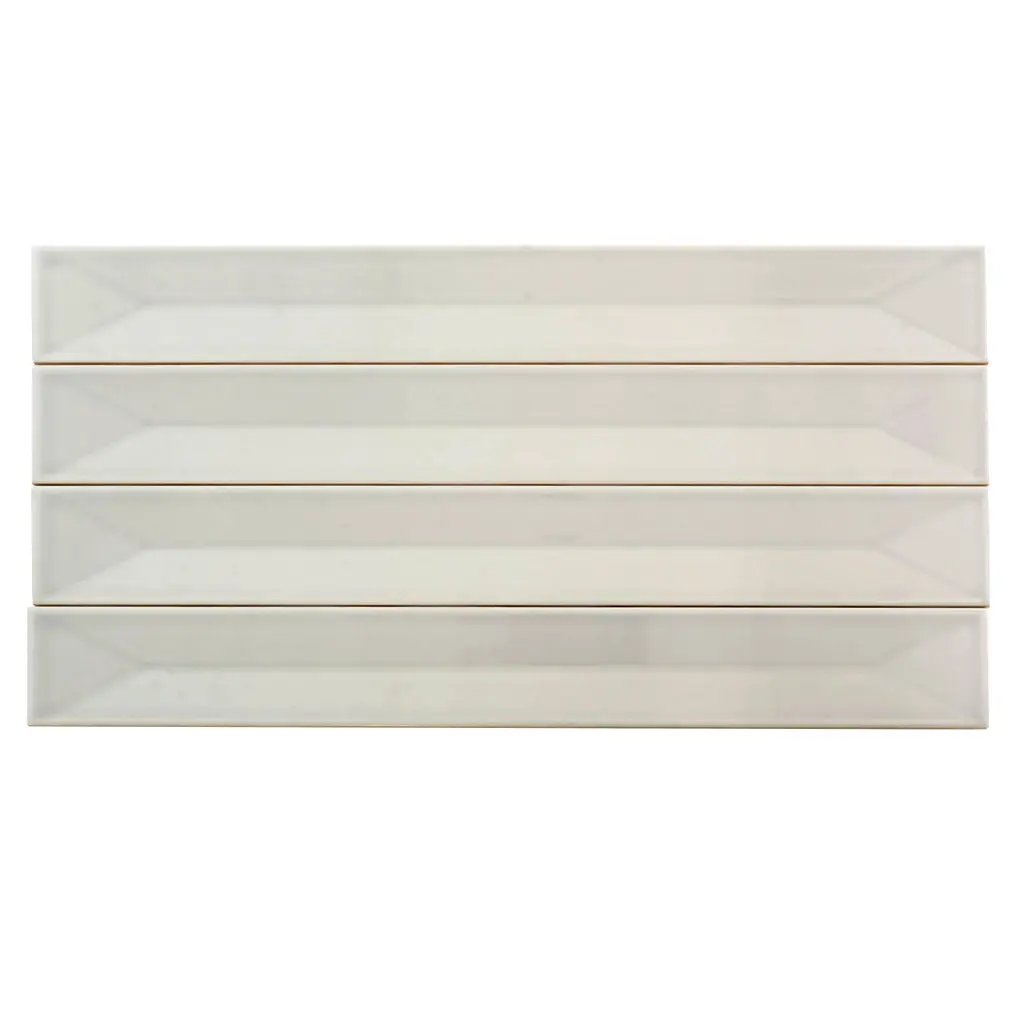 Soft Dove Gray 2x16 Glossy Ceramic Deco Subway Tile (50 pack,10.76 sq ft/case) by Apollo Tile
