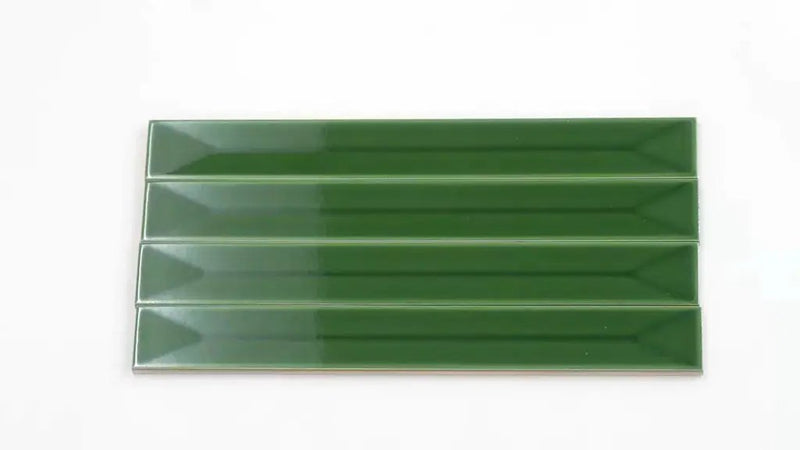 Forest Green 2x16 Glossy Ceramic Deco Subway Tile (50 pack,10.76 sq ft/case) by Apollo Tile