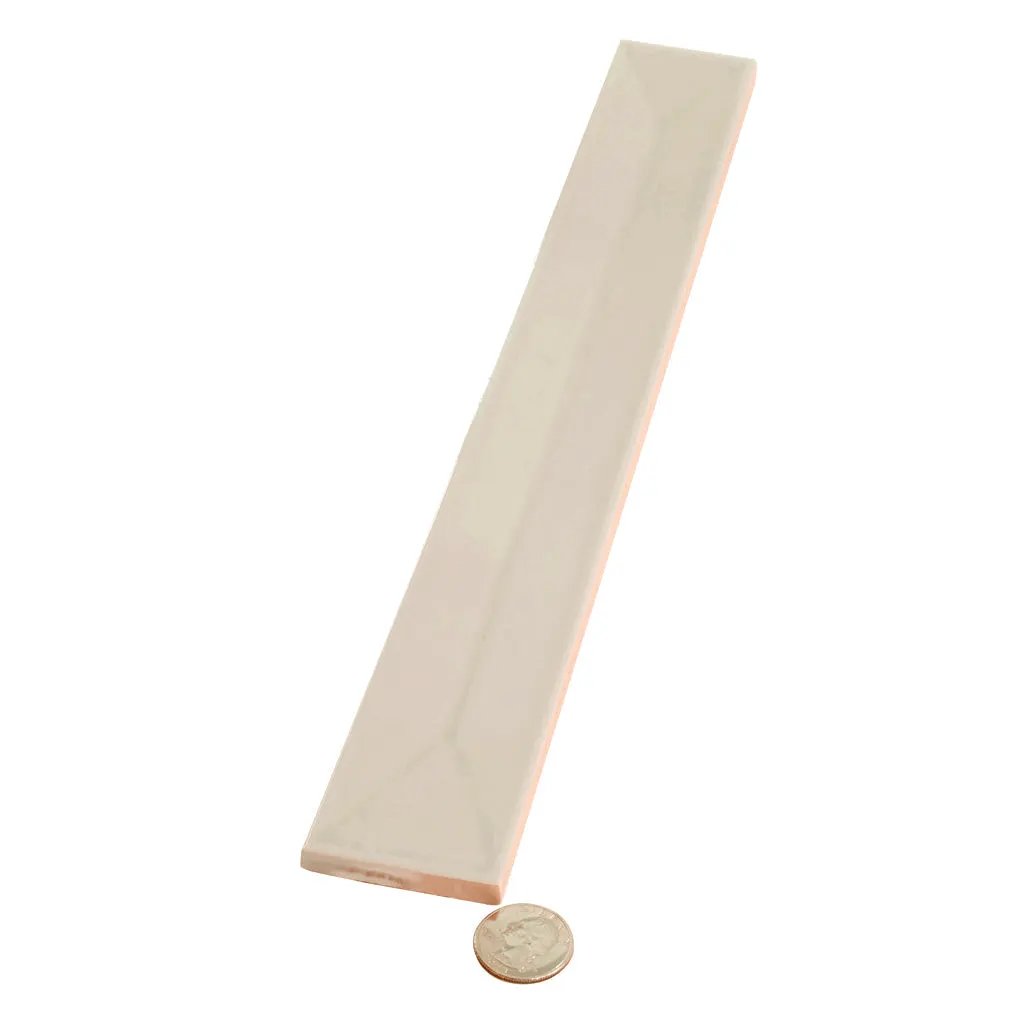Soft Dove Gray 2x16 Glossy Ceramic Deco Subway Tile (50 pack,10.76 sq ft/case) by Apollo Tile