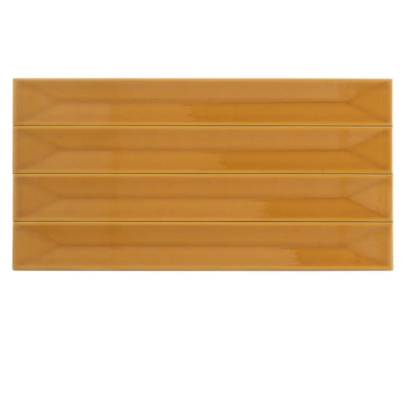 Honey 2x16 Glossy Ceramic Deco Subway Tile (50 pack,10.76 sq ft/case) by Apollo Tile