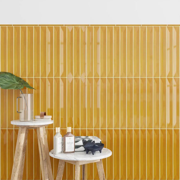 Honey 2x16 Glossy Ceramic Deco Subway Tile (50 pack,10.76 sq ft/case)