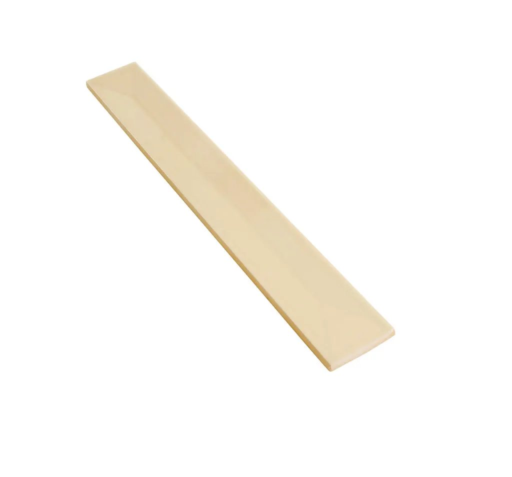 Alabaster Beige 2x16 Glossy Ceramic Deco Subway Tile (50 pack,10.76 sq ft/case) by Apollo Tile
