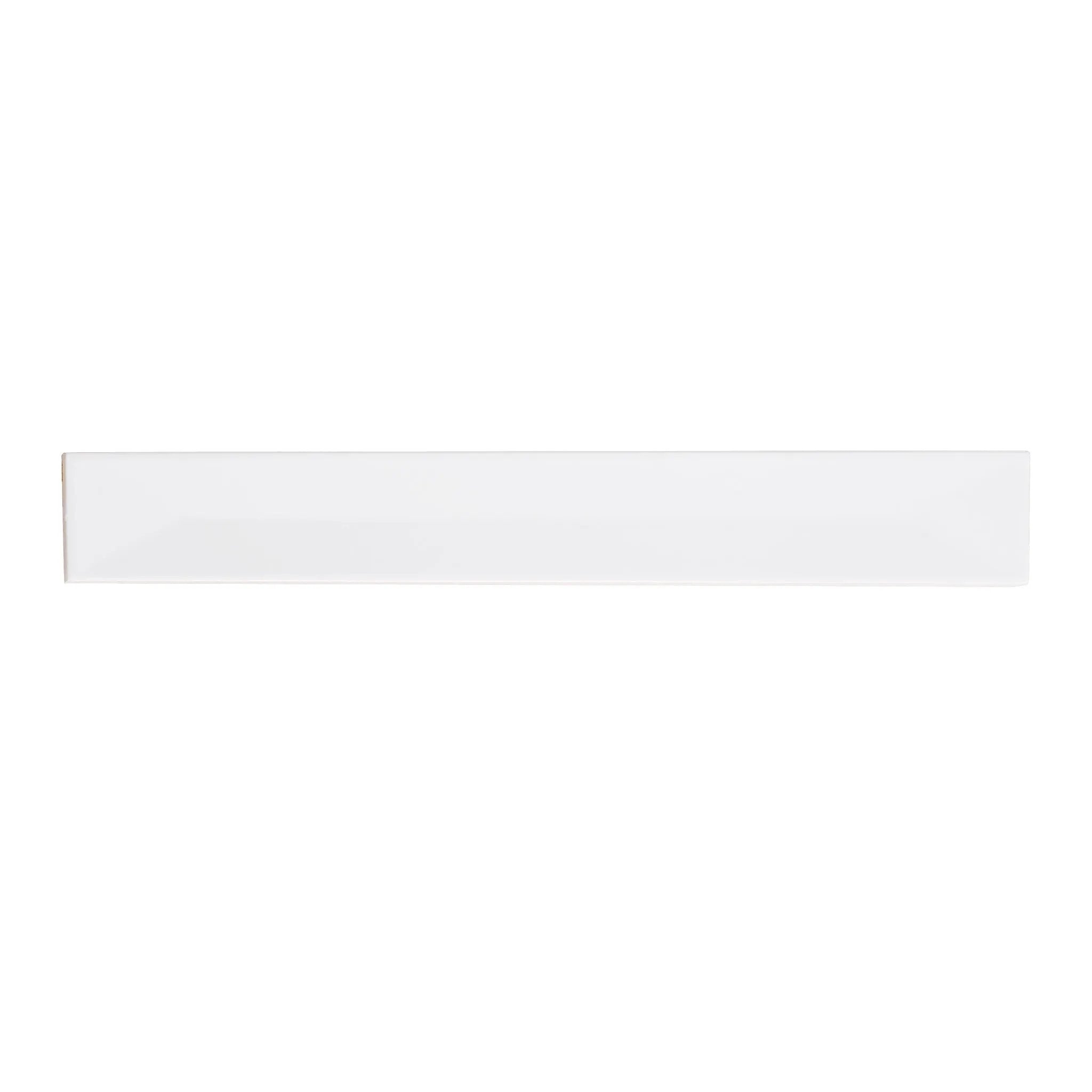 Snow White 2x16 Glossy Ceramic Deco Subway Tile (50 pack,10.76 sq ft/case) by Apollo Tile