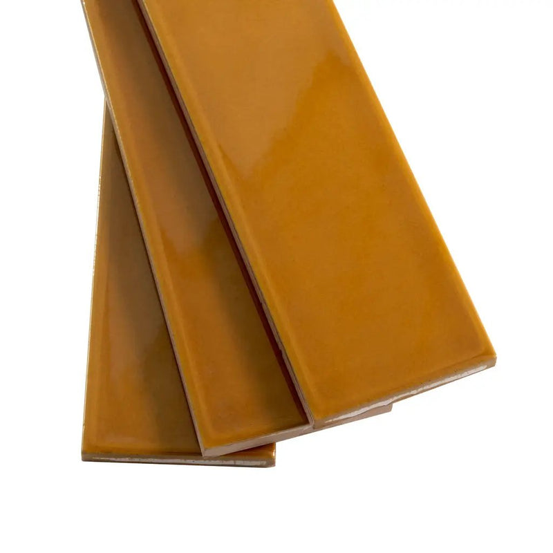 Honey 2x16 Glossy Ceramic Subway Tile (50 pack, 10.76 sq ft/case) by Apollo Tile