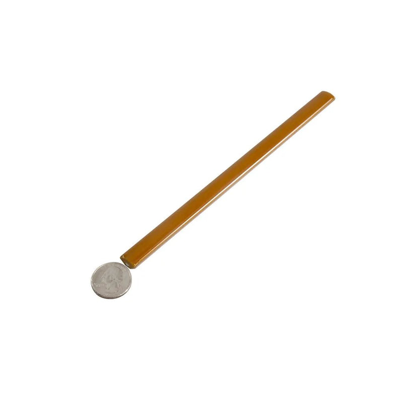 Honey 0.5x8 Glossy Ceramic Pencil Tile Trim (10 pack, 0.27 sq ft/case) by Apollo Tile