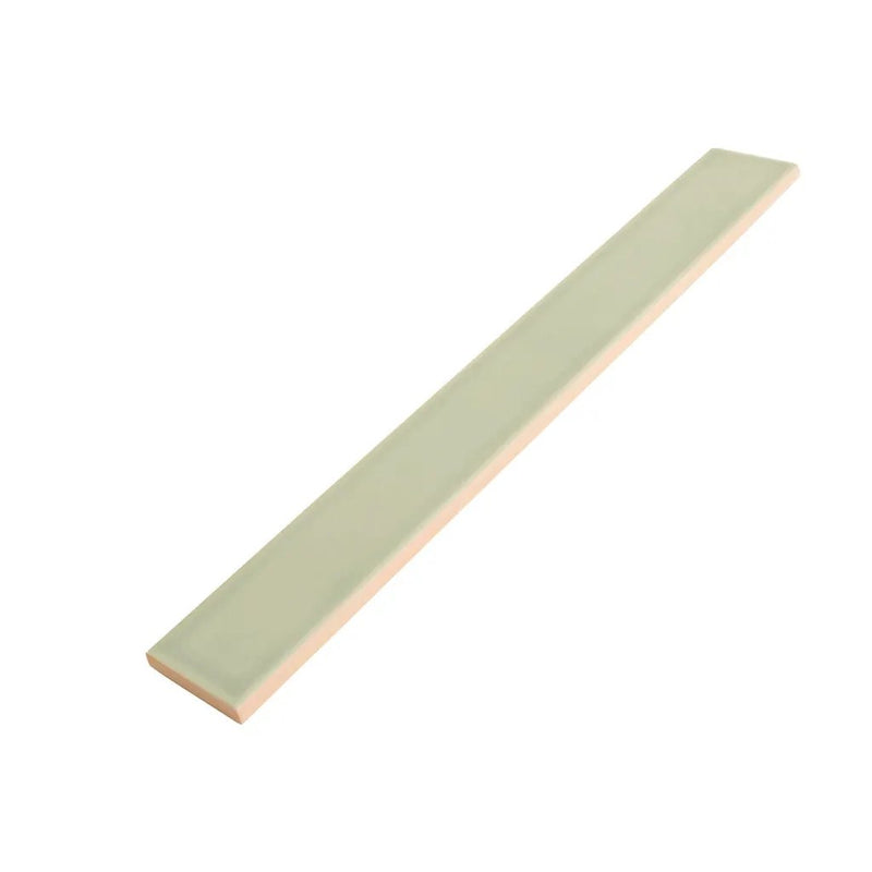 Soft Mint Green 2x16 Glossy Ceramic Subway Tile (50 pack, 10.76 sq ft/case) by Apollo Tile