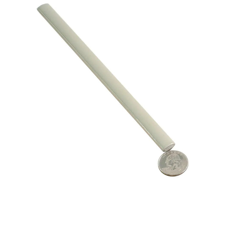 Soft Mint Green 0.5x8 Glossy Ceramic Pencil Tile Trim (10 pack, 0.27 sq ft/case) by Apollo Tile