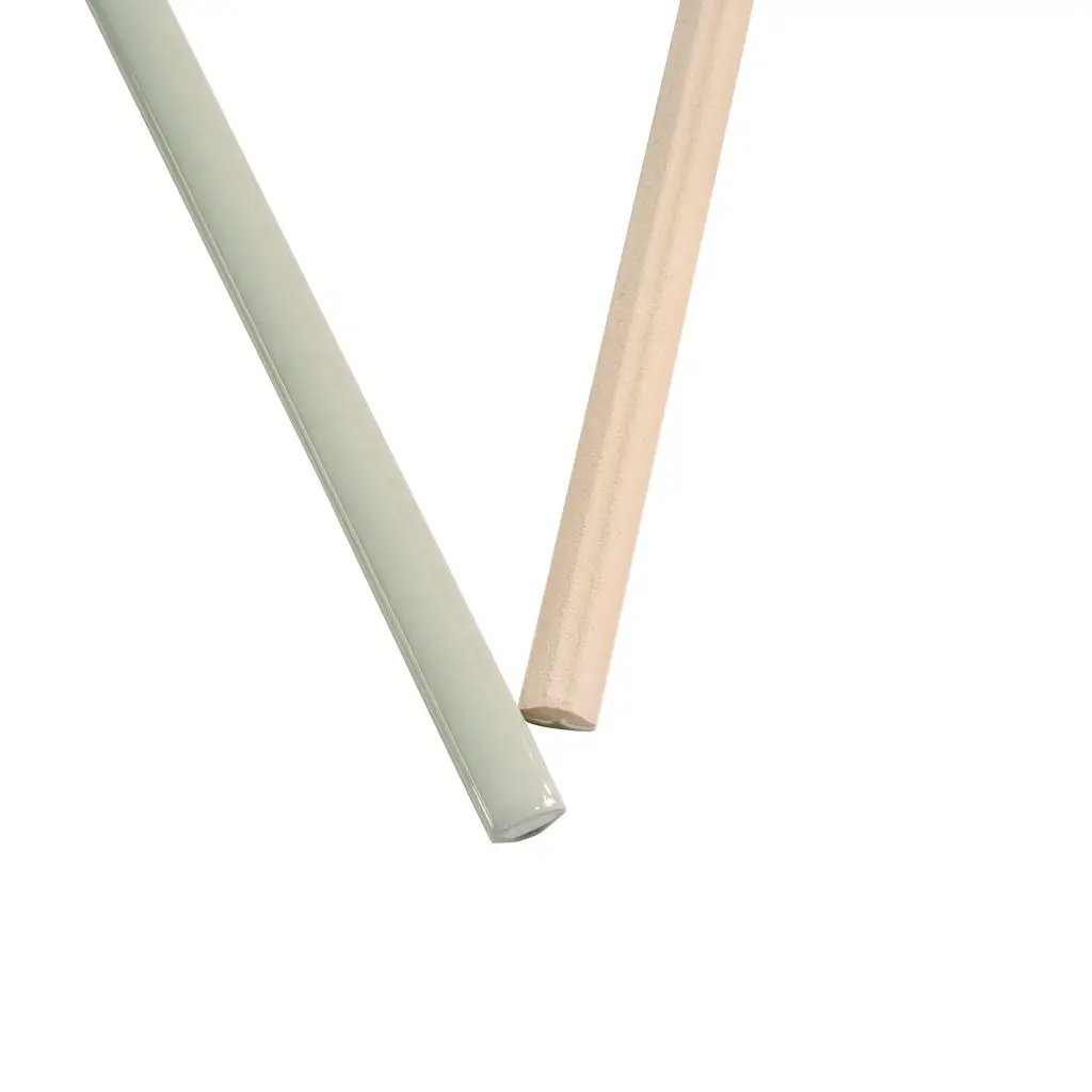 Soft Mint Green 0.5x8 Glossy Ceramic Pencil Tile Trim (10 pack, 0.27 sq ft/case) by Apollo Tile