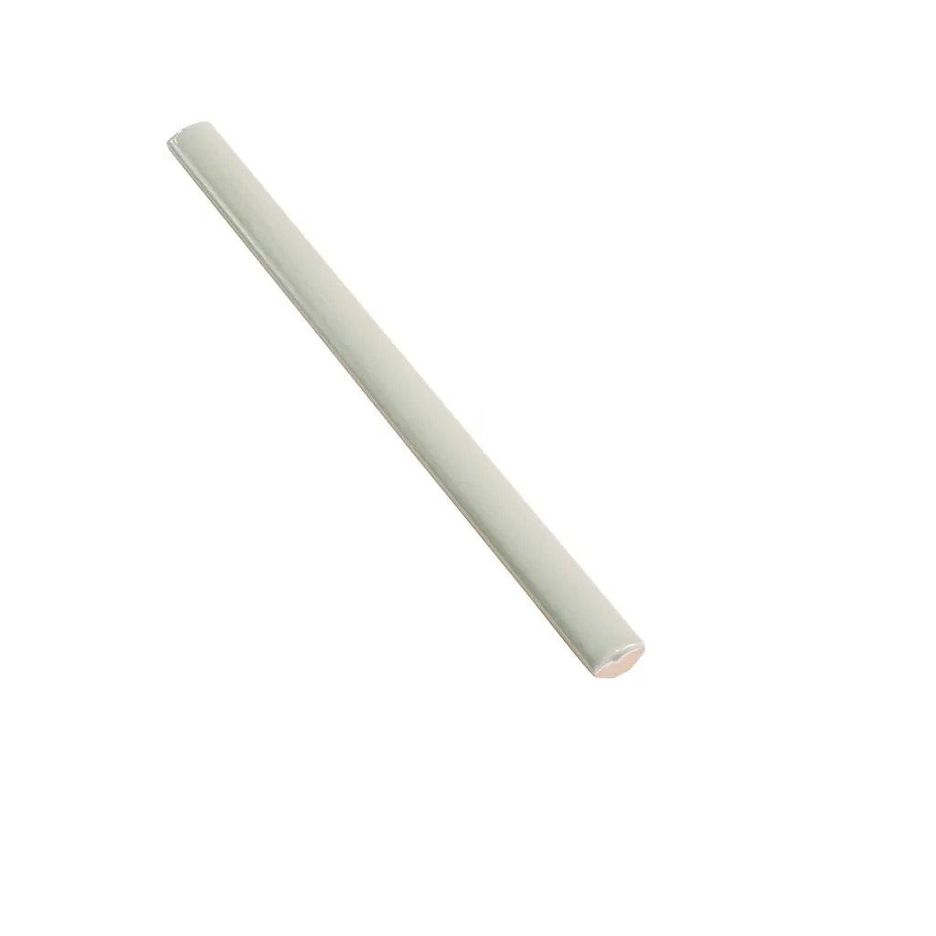 Soft Mint Green 0.5x8 Glossy Ceramic Pencil Tile Trim (10 pack, 0.27 sq ft/case) by Apollo Tile
