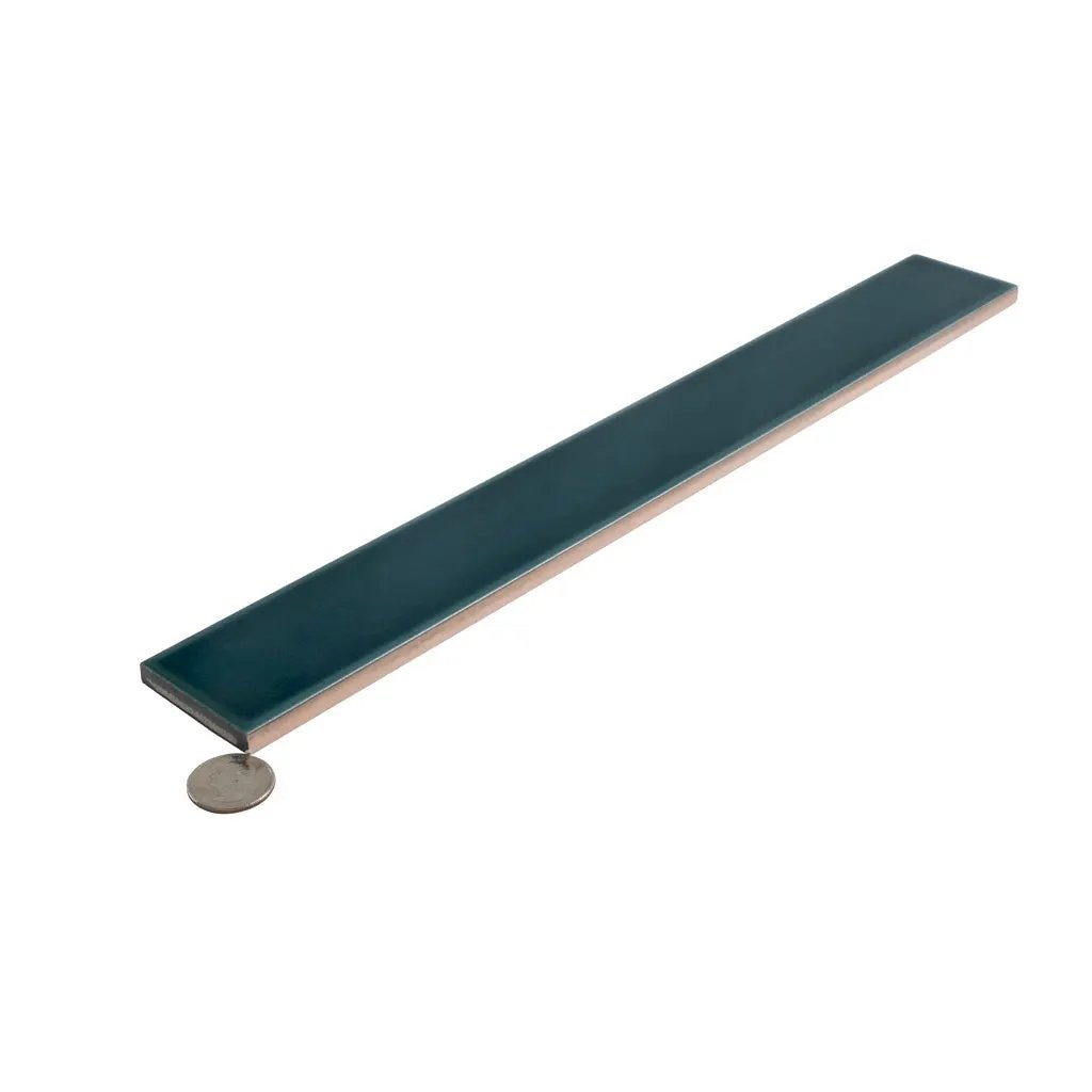 Emerald Petrol Blue 2x16 Glossy Ceramic Subway Tile (50 pack, 10.76 sq ft/case) by Apollo Tile