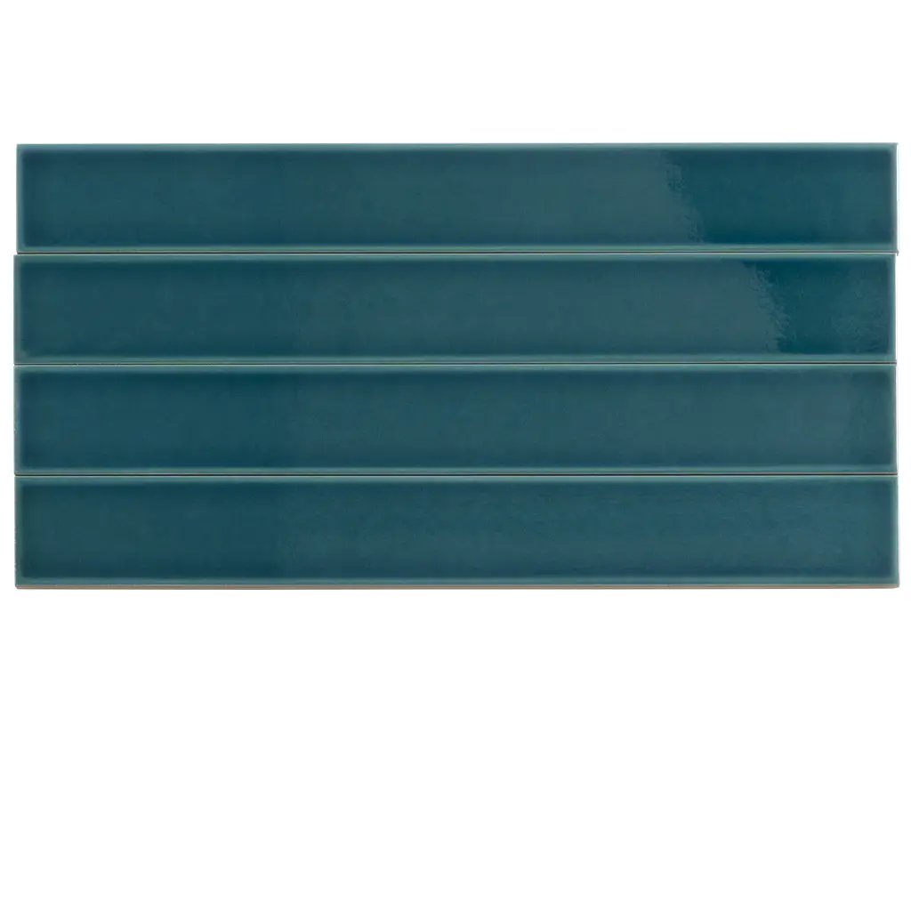 Emerald Petrol Blue 2x16 Glossy Ceramic Subway Tile (50 pack, 10.76 sq ft/case) by Apollo Tile