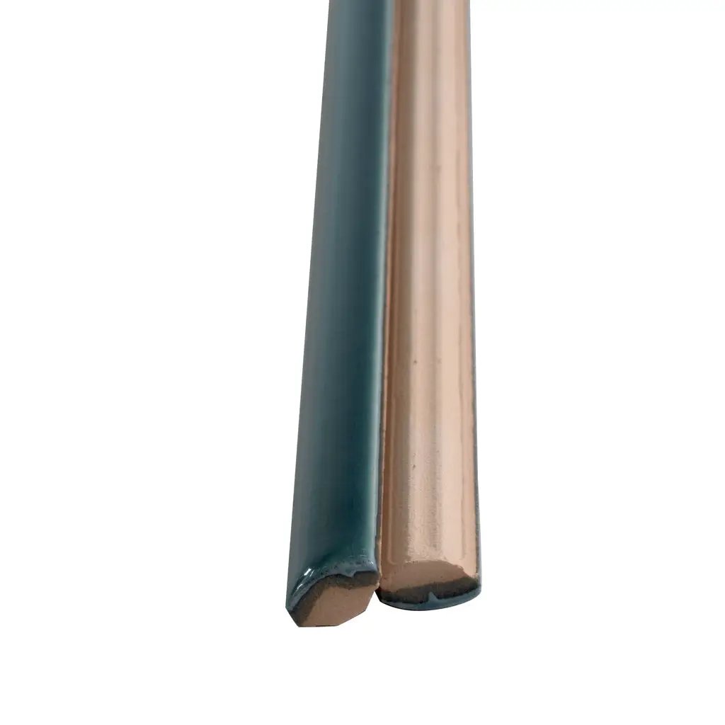 Emerald Petrol Blue 0.5x8 Glossy Ceramic Pencil Tile Trim (10 pack, 0.27 sq ft/case) by Apollo Tile
