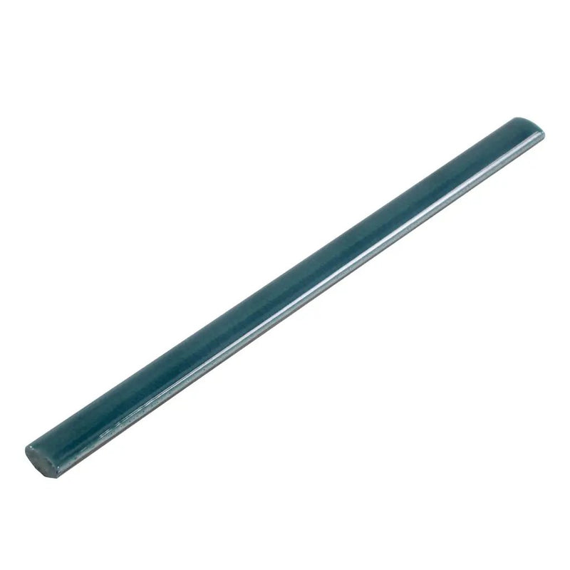 Emerald Petrol Blue 0.5x8 Glossy Ceramic Pencil Tile Trim (10 pack, 0.27 sq ft/case) by Apollo Tile