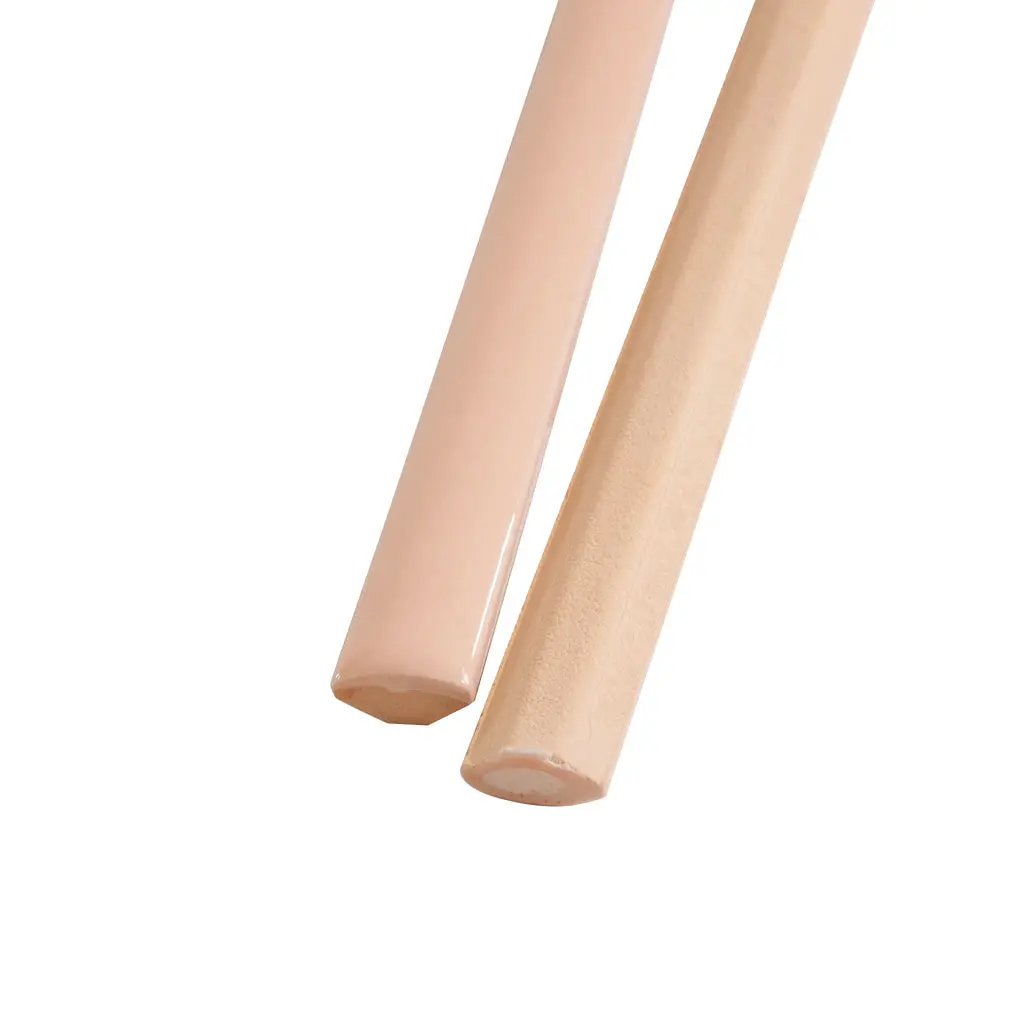 Powder Pink 0.5x8 Glossy Ceramic Pencil Tile Trim (10 pack, 0.27 sq ft/case) by Apollo Tile