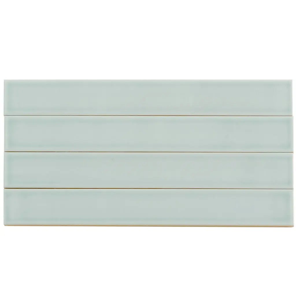 Pastel light Blue 2x16 Glossy Ceramic Subway Tile (50 pack, 10.76 sq ft/case) by Apollo Tile